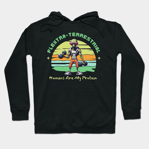 Felxtra-Terrestrial Hoodie by Kenny The Bartender's Tee Emporium